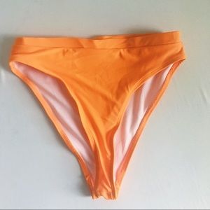 High waisted swim bottoms! Bright orange size m